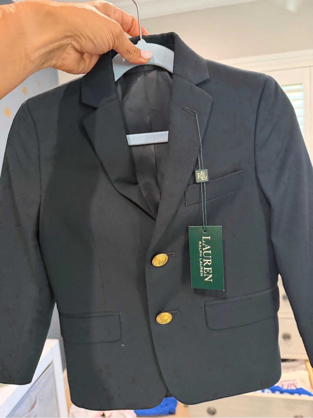 Ralph Lauren Boys' Black Blazer with Gold Buttons